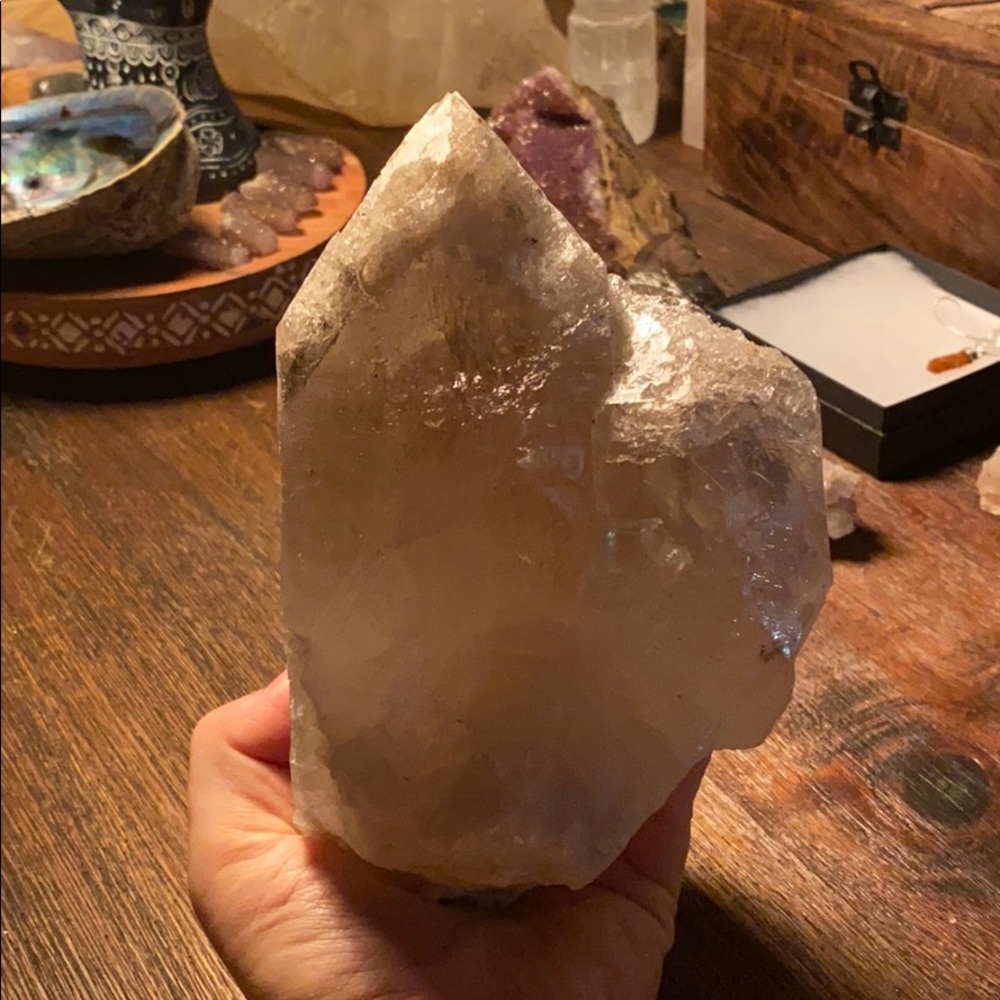 Huge self standing Smokey citrine healing crystal